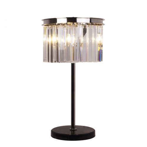 Rafe Crystal Table Lamp Luxury Lighting, Cylinder Crystal Table Lamps With Prisms