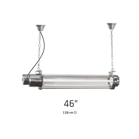 LOOMLIGHT INDUSTRIAL CEILING MOUNTED ALUMINIUM FLAMEPROOF STRIP LIGHT WITH T8 LED TUBES