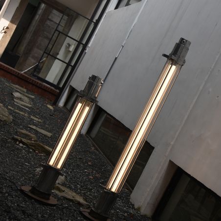 LOOMLIGHT INDUSTRIAL FLOOR LAMP CEILING MOUNTED ALUMINIUM FLAMEPROOF STRIP LIGHT WITH T8 LED TUBES