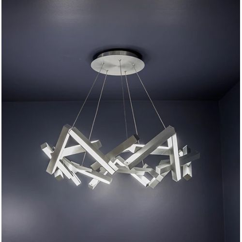 Modern Forms Chaos 61"W Aged Brass 31-Light LED Chandelier