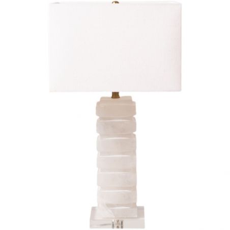  ALABASTER NATURAL STONE DECORATIVE TABLE LAMP PORTABLE LIGHT Visual Comfort 