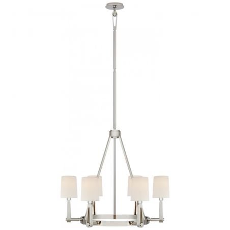 ALPHA CHANDELIER BRASS POLISHED NICKEL FINISH Thomas O'Brien 