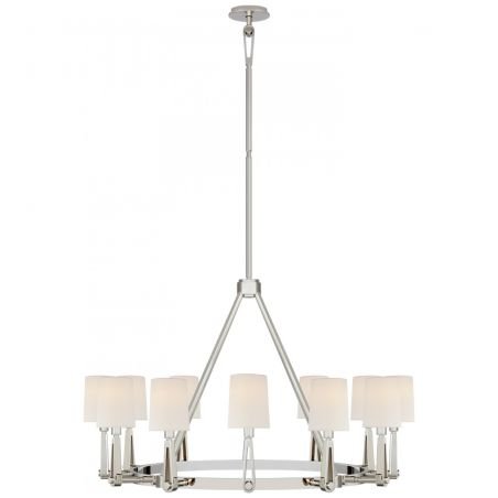 ALPHA CHANDELIER BRASS POLISHED NICKEL FINISH Thomas O'Brien 