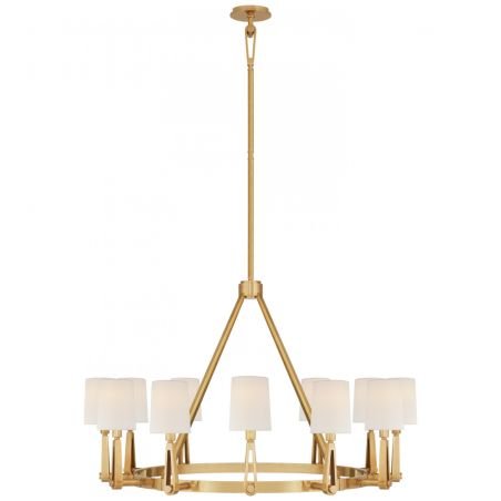 ALPHA CHANDELIER BRASS POLISHED NICKEL FINISH Thomas O'Brien 