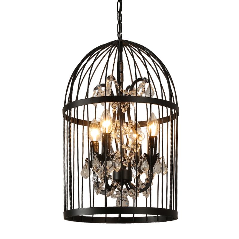 Vintage Birdcage Crystal Round, Bird Cage Lighting Chandelier