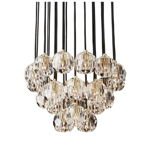 BOULE DE CRISTAL CRYSTAL BALL ROUND CLUSTER CHANDELIER