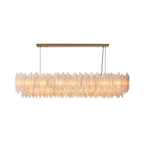 SELENITE LAYER RECTANGULAR CHANDELIER