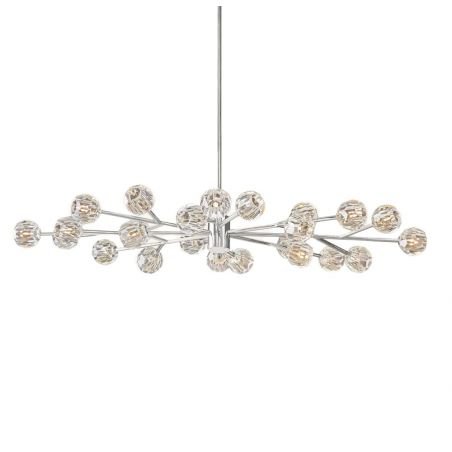 BOULE DE CRISTAL CRYSTAL BALL OVAL CHANDELIER 72"