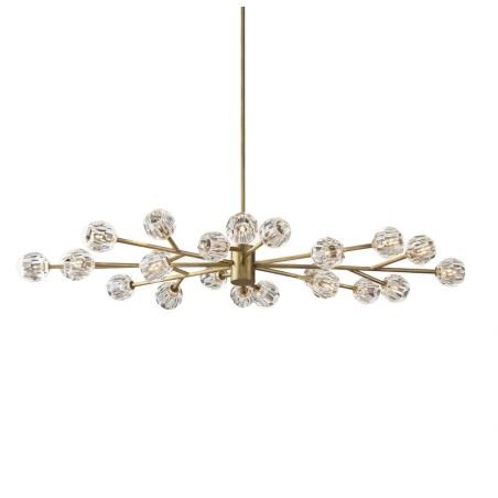 BOULE DE CRISTAL CRYSTAL BALL OVAL CHANDELIER 72"