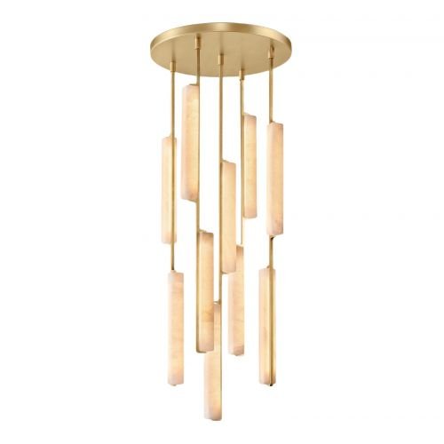 Audubon Alabaster Round Chandelier 24" 
