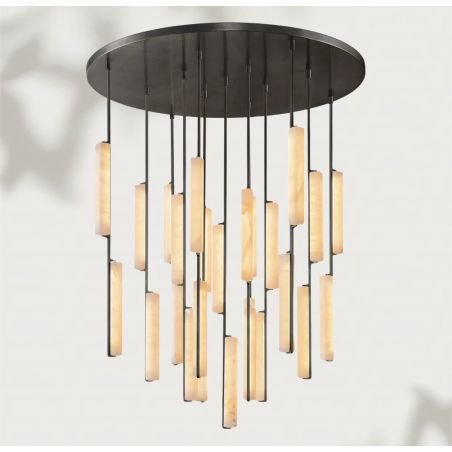 Audubon Alabaster Round Chandelier 56"