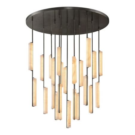 Audubon Alabaster Round Chandelier 56"