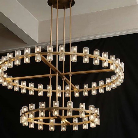 ALBERTO ROUND CRYSTAL 60" XL CHANDELIER