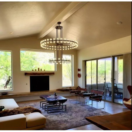 Alberto Round Chandelier Arcachon Style Chandelier