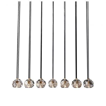 CRYSTAL BALL LINEAR CLUSTER CHANDELIER