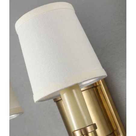 Thomas O'Brien from Visual Comfort Vivian Double Brass Fabric Shades Sconce 